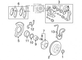 Senzorul ABS frontal stânga pentru Toyota Camry v40