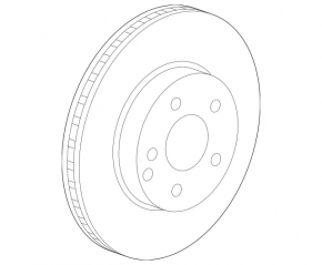 Диск тормозной передний правый Mercedes W167 GLE 350 20-23 330/32мм, ржавый