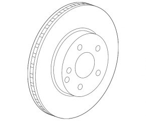 Диск тормозной передний правый Mercedes W167 GLE 350 20-23 330/32мм, ржавый
