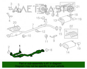Катализатор нижний Lexus ES350 13-18,ржавый
