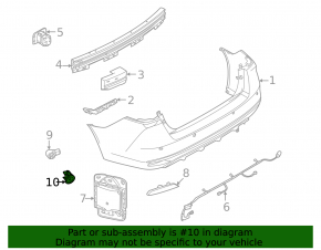 Suport senzor parcare bara spate Nissan Versa 20-23
