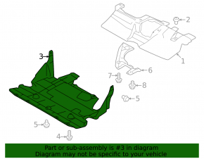 Apărătoare motor Subaru Forester 25-26 crăpată