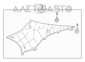 Накладка задней стойки левая Toyota Camry v70 18-24 беж