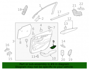 Mâner interior ușă dreapta față Mercedes Clasa C W205 15-21 gri închis
