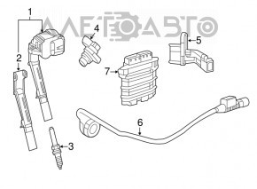 Катушка зажигания Mercedes W213 E 300/350 17-19 2.0T надломан пластиковый корпус