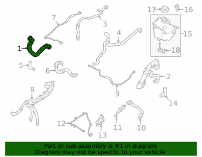 Furtun de răcire superior pentru Land Rover Range Rover Velar 18-26 2.0T
