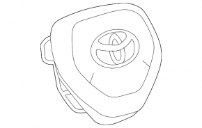 Подушка безопасности airbag в руль водительская Toyota Rav4 19-24