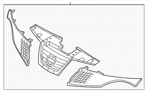 Grilă radiator Nissan Juke 16-17 S, SL, SV
