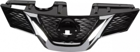 Решетка радиатора grill Nissan Rogue 14-16 под камеру без эмблемы