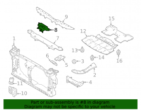 Кронштейн замка капота Infiniti Q50 14-20