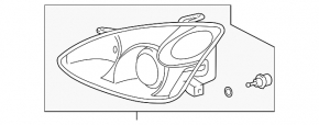 Фара передняя левая Lexus RX330 04-06 Галоген