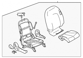 Пассажирское сидение Nissan Versa 12-15 usa без airbag, ткань черн