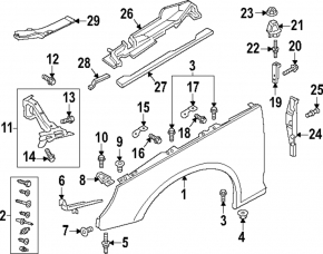 Aripa fata stanga Audi A4 B9 17-19 nou original