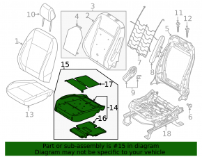 Датчик присутствия пассажира Ford C-max MK2 13-18 без подушки
