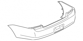 Бампер задний голый Mitsubishi Galant 04-06