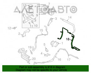 Шланг высокого давления ГУР Lexus RX300 RX330 04-06
