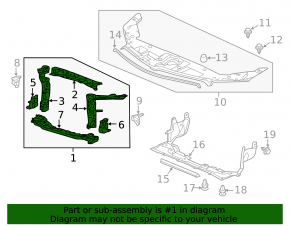 Panou radiator TV Acura ILX 16-18 2.4
