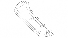 Ornament bară față dreapta Infiniti QX60 22-26 inferior, cromat