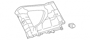 Накладка задней стойки правая Toyota Rav4 13-18