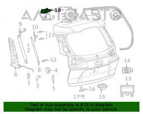 Петля двери багажника левая Jeep Cherokee KL 14-18