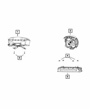 Airbag pasager în bord Jeep Compass 22-23