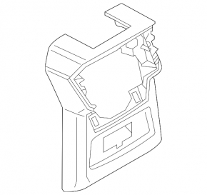 Накладка центральной консоли задняя Audi A3 22-26 черная