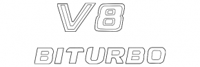 Эмблема надпись крыла V8 Biturbo передняя левая Mercedes GL-class X166 13-16