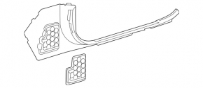 Ornamente prag față dreapta Mercedes GLC 16-22 negru