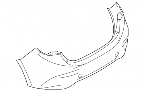 Бампер задний голый Mazda 3 14-18 BM