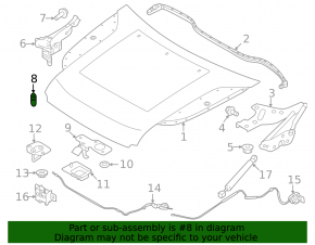 Отбойник двери багажника правый Land Rover Range Rover Velar 18-23