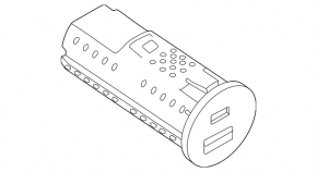USB Hub Ford Edge 15-24 задний