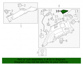 Пол багажника правый Kia Sportage 23-26 черный