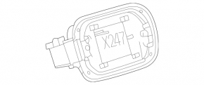 Корпус лючка бензобака Mercedes X247 GLB 20-26