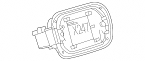 Корпус лючка бензобака Mercedes X247 GLB 20-26