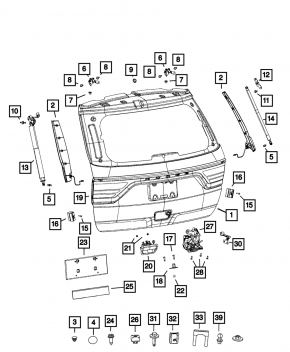 Ручка двери багажника Jeep Grand Cherokee WK2 18-22 keyless
