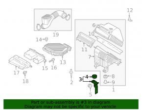 Suport carcasa filtru aer Kia Sportage 17-22 metal + cauciuc