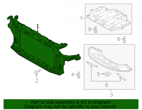 Panou radiator TV Hyundai Sonata 15-17