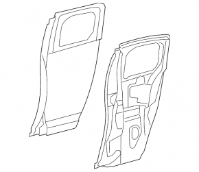 Ușă spate stângă goală pentru Toyota FJ Cruiser 2007-2014