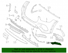 Ornament bara față dreapta jos Mercedes W167 GLE 350 24-26