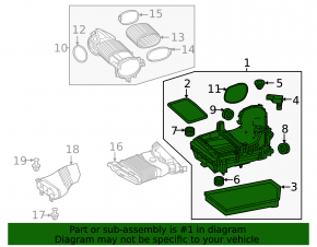 Корпус воздушного фильтра Mercedes W167 GLE 450 20-23 3.0h