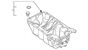Поддон масляный BMW X1 F48 20-22 B46A20B 2.0T