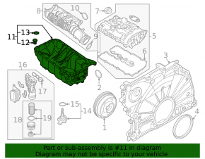 Поддон масляный BMW X1 F48 20-22 B46A20B 2.0T
