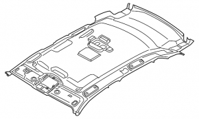 Обшивка потолка BMW X3 G01 18-24 черная, без панорамы