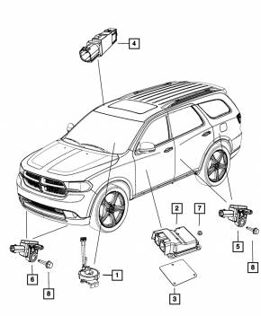 Модуль srs airbag компьютер подушек безопасности Dodge Durango 14-15