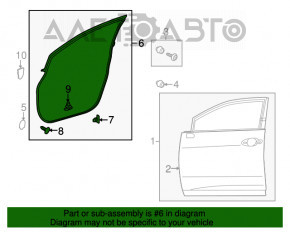 Уплотнитель двери передней левой Lexus RX350 RX450h 10-15