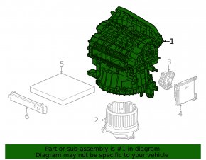 Корпус печки голый вентиляция Honda Civic XI FE/FL 22-26