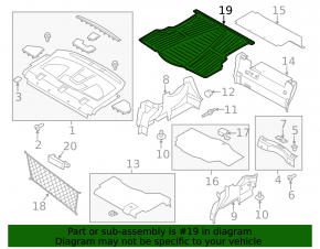 Коврик багажника резина Ford Fusion mk5 13-20 черн,