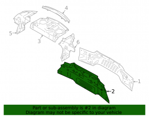 Задняя панель Ford Mustang mk6 15-23 2 части купе