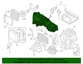 Корпус печки голый VW Beetle 12-19