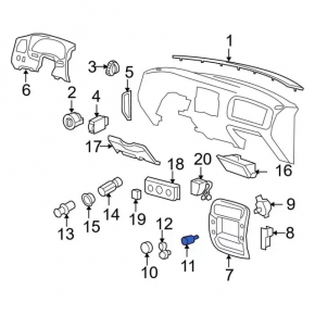 Прикуриватель центральной консоли Ford Flex 09-19 с крышкой
